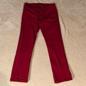 Red Straight Leg Jeans